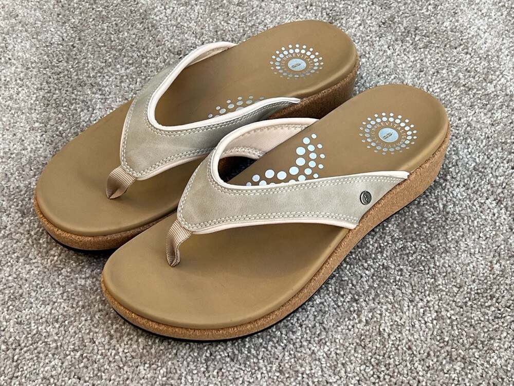 Revitalign Orthotic Wedge Thong Sandals - Winnie - ,